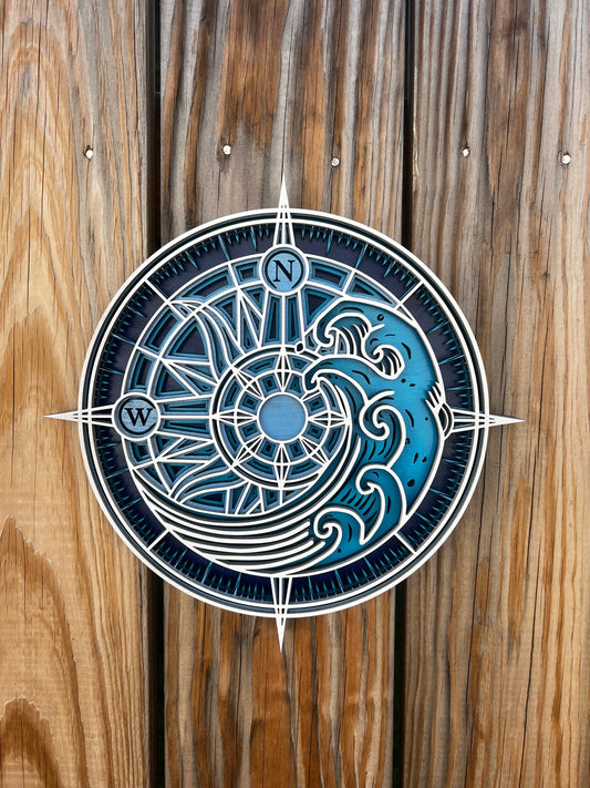 Mandala Wave Compass