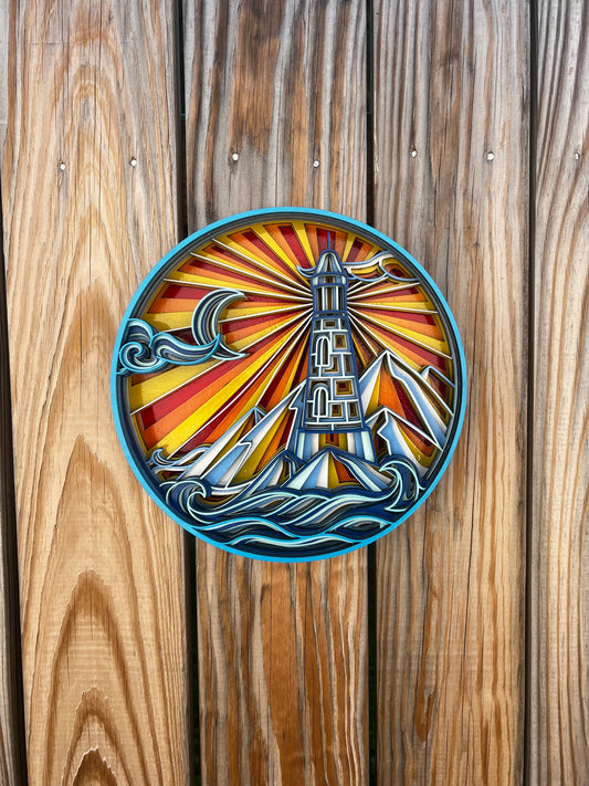 Layered wood Lighthouse